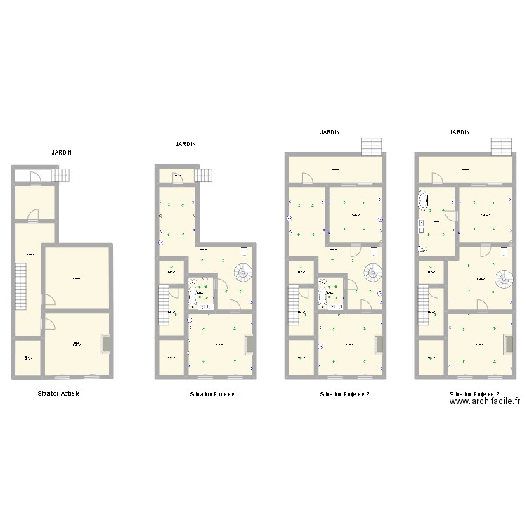 Bordeaux RDC. Plan de 64 pièces et 1038 m2