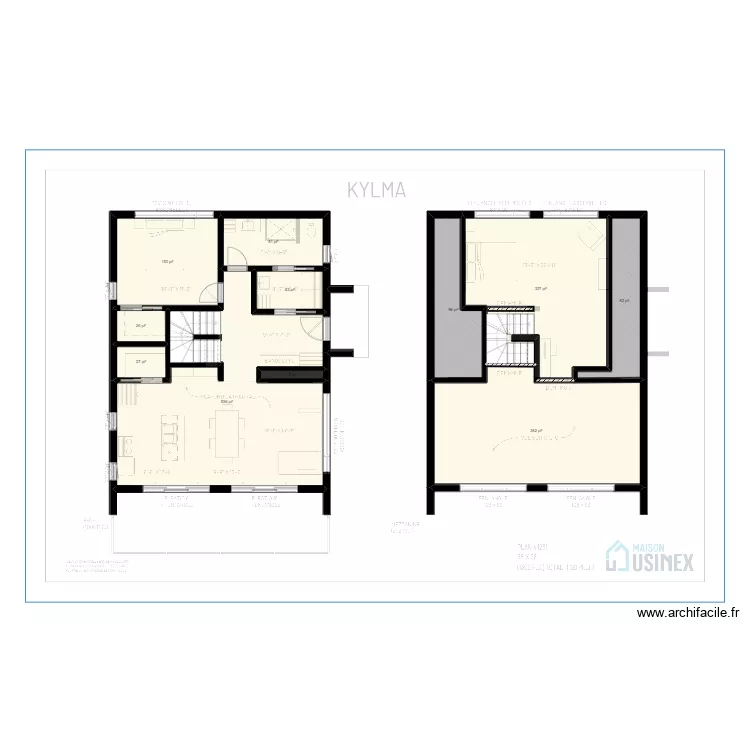 KYLMA 28' X 36' - PLAN VIERGE. Plan de 