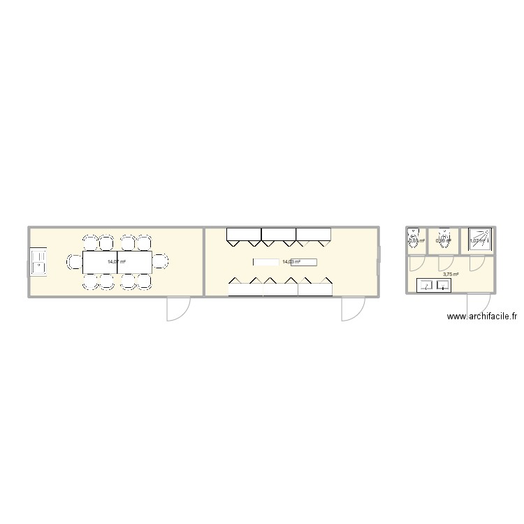 PAILLASEUR FRERES CHANTIER MORNANT. Plan de 6 pièces et 35 m2