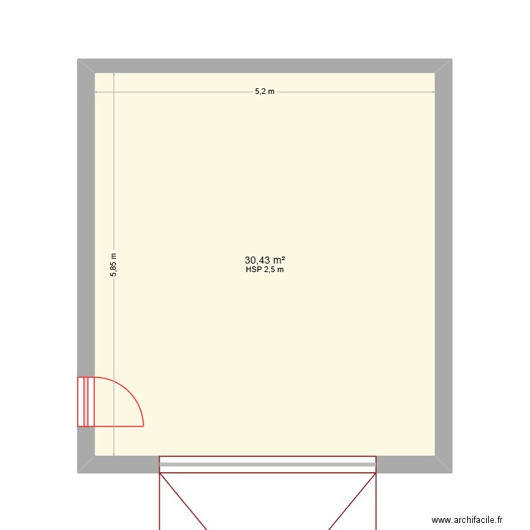 4 Impasse Duclos Garage. Plan de 1 pièce et 30 m2