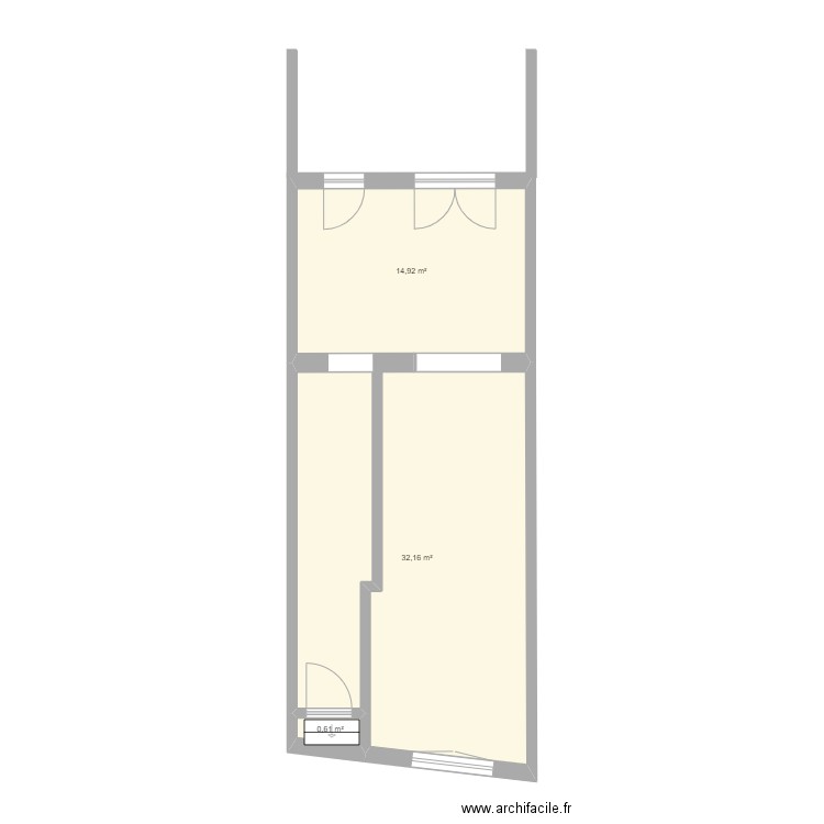 Plan 2. Plan de 3 pièces et 48 m2