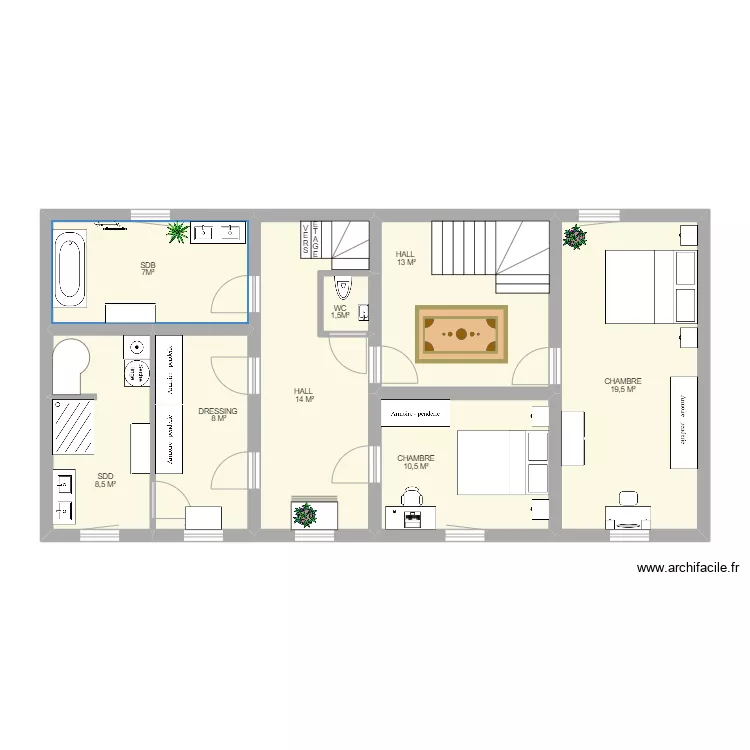 1er ETAGE CHASTRE. Plan de 1er ETAGE CHASTRE. Plan de