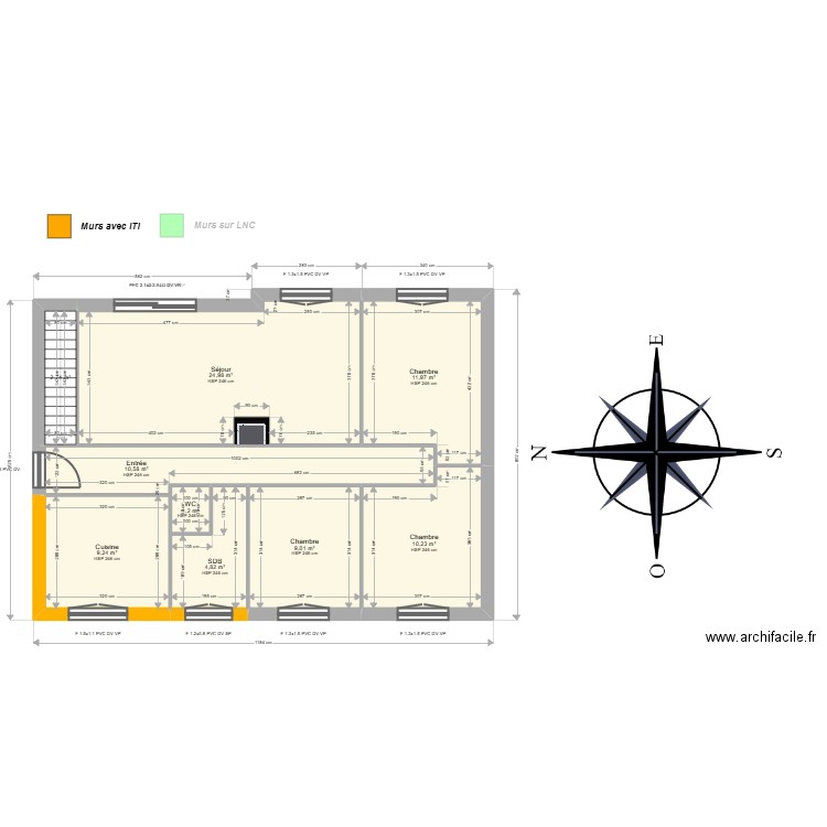 ML24017348 . Plan de 14 pièces et 113 m2