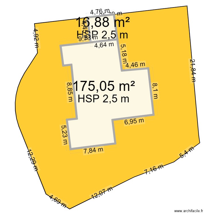 Cadastre Bon Encontre. Plan de 2 pièces et 192 m2