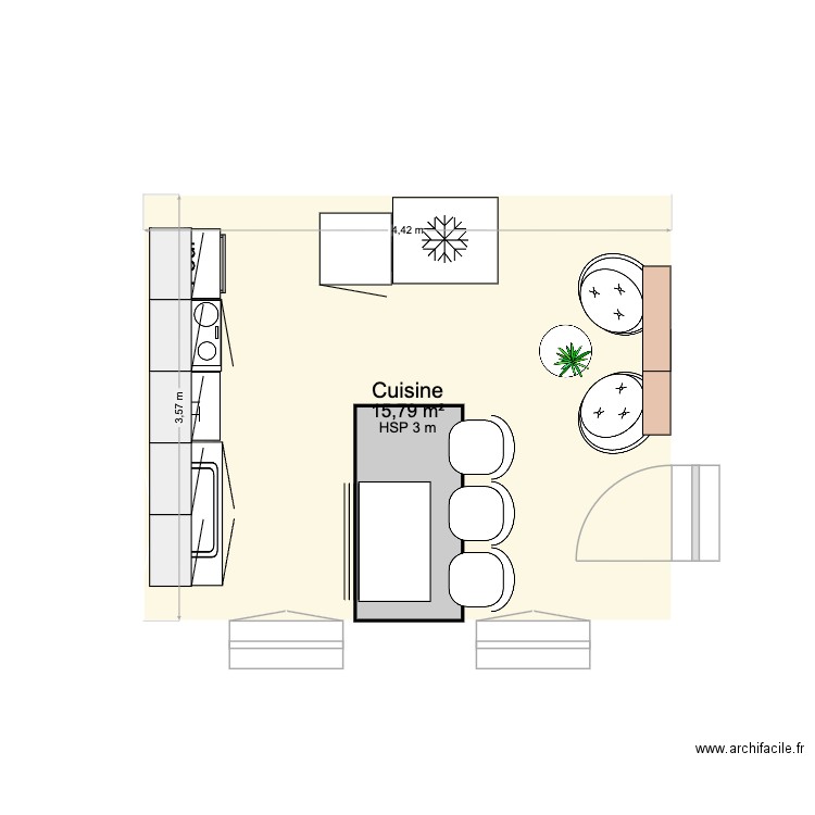 bourg saint bernard 2. Plan de 1 pièce et 16 m2