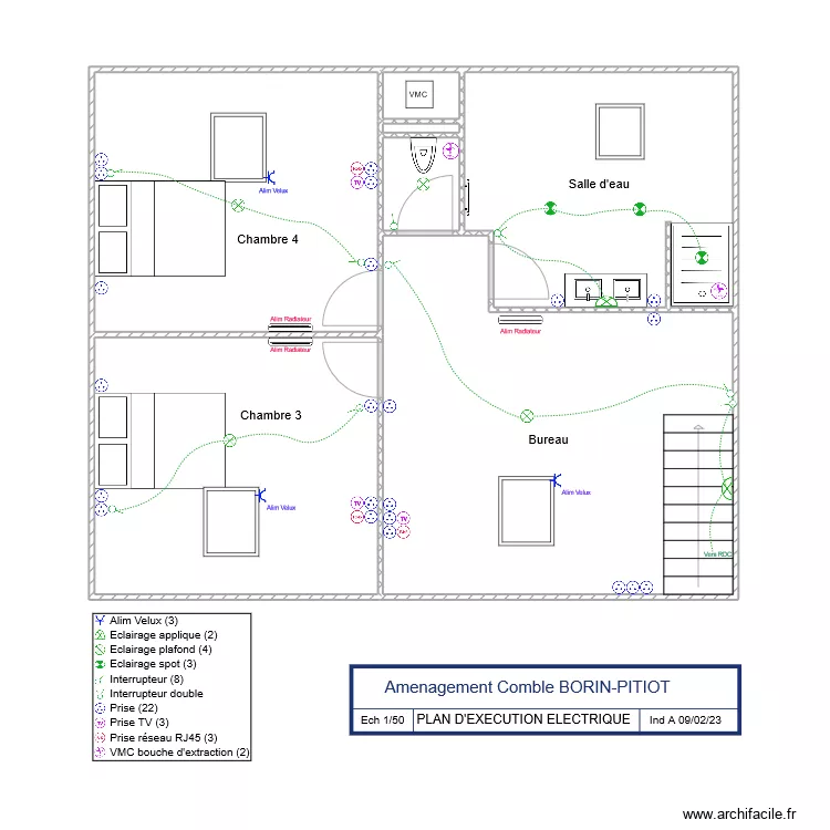 PITIOT PLAN ETAGE. Plan de 
