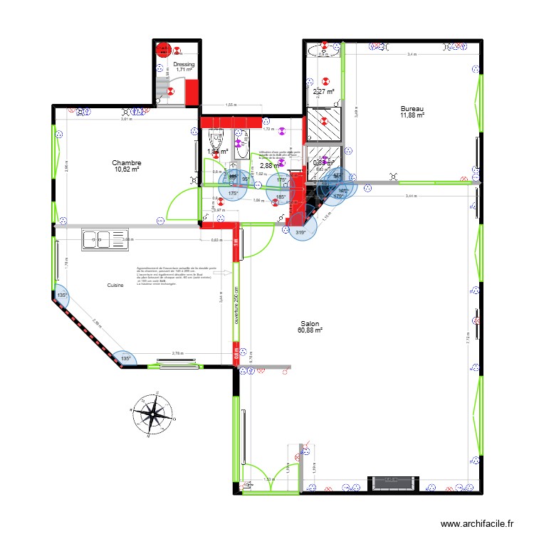 Plan Projet Nath & Jacques schema &eacute;lectrique. Plan de 0 pièce et 0 m2