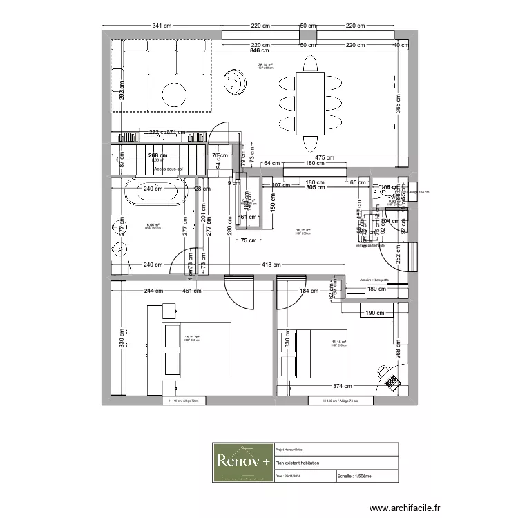 Plan agencement habitation Herouvillette. Plan de Plan agencement habitation Herouvillette. Plan de