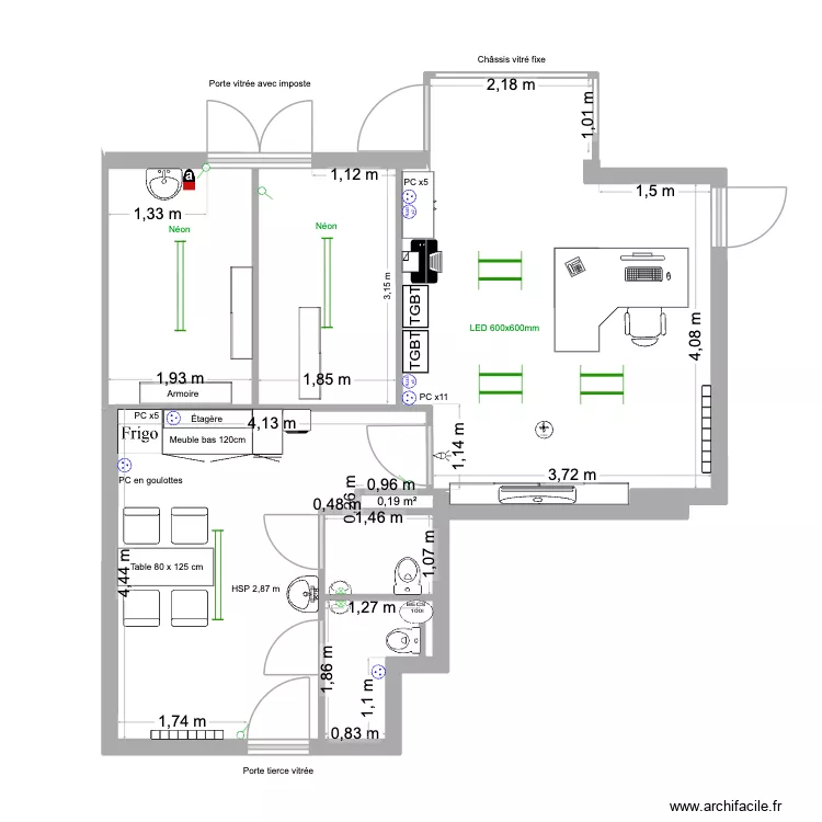 SNCF Evian-Lès-Bains - Réaménagement - D&eacute;molition. Plan de 5 Pièces et 17 m²