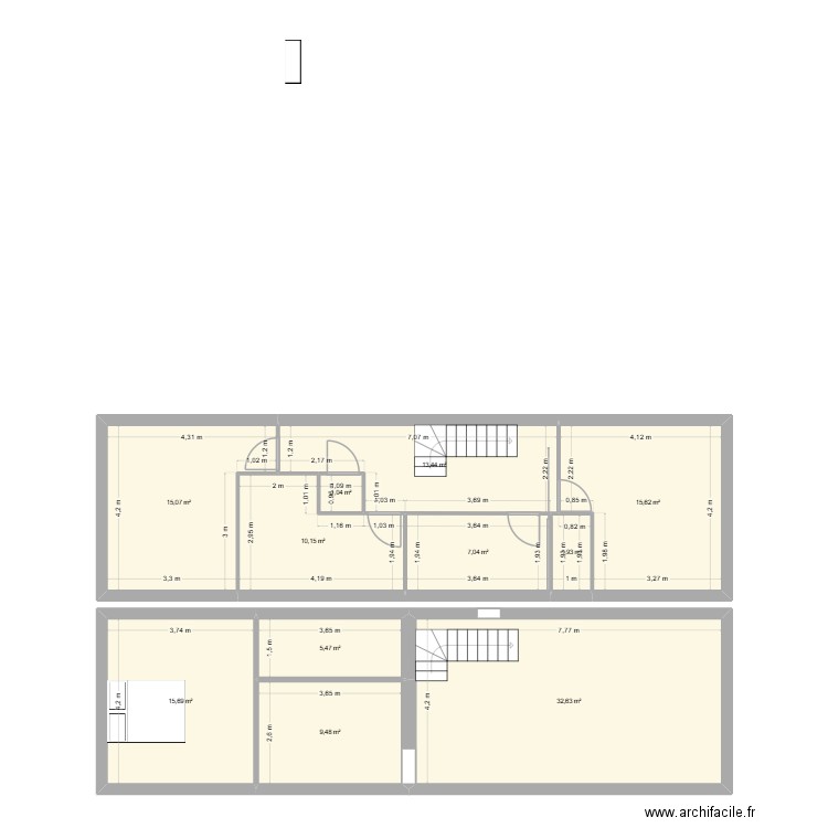 maison. Plan de 11 pièces et 128 m2