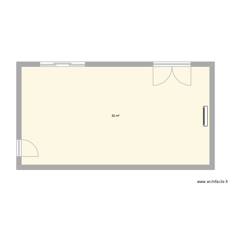Exercice 1. Plan de 1 pièce et 52 m2