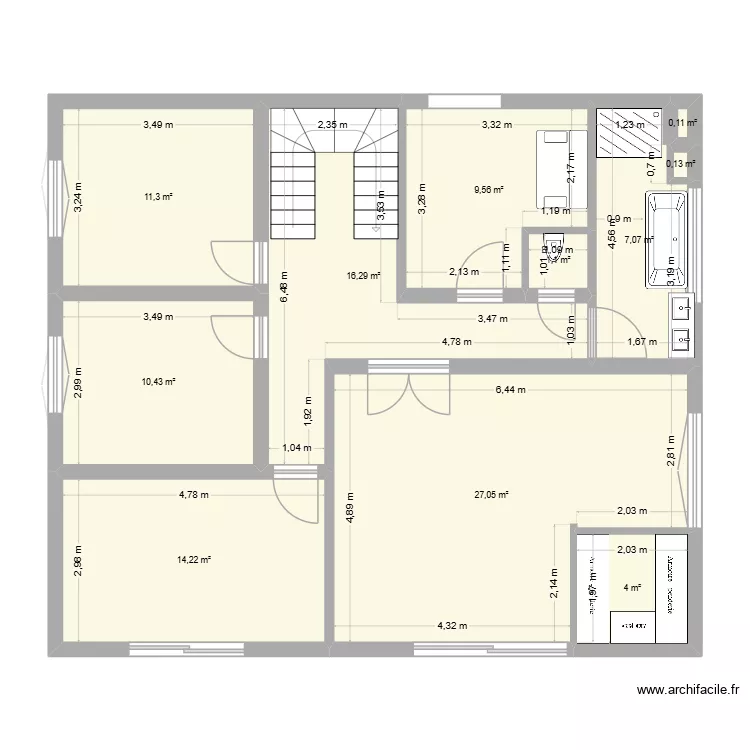 Aime derniere version avec possible modif. Plan de 18 pièces et 313 m²