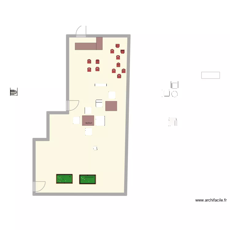 foyer. Plan de 1 pièce et 109 m²