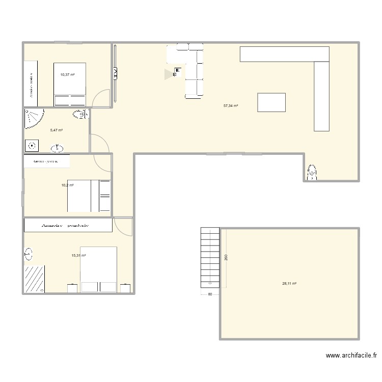 ma maison 2.2. Plan de 0 pièce et 0 m2