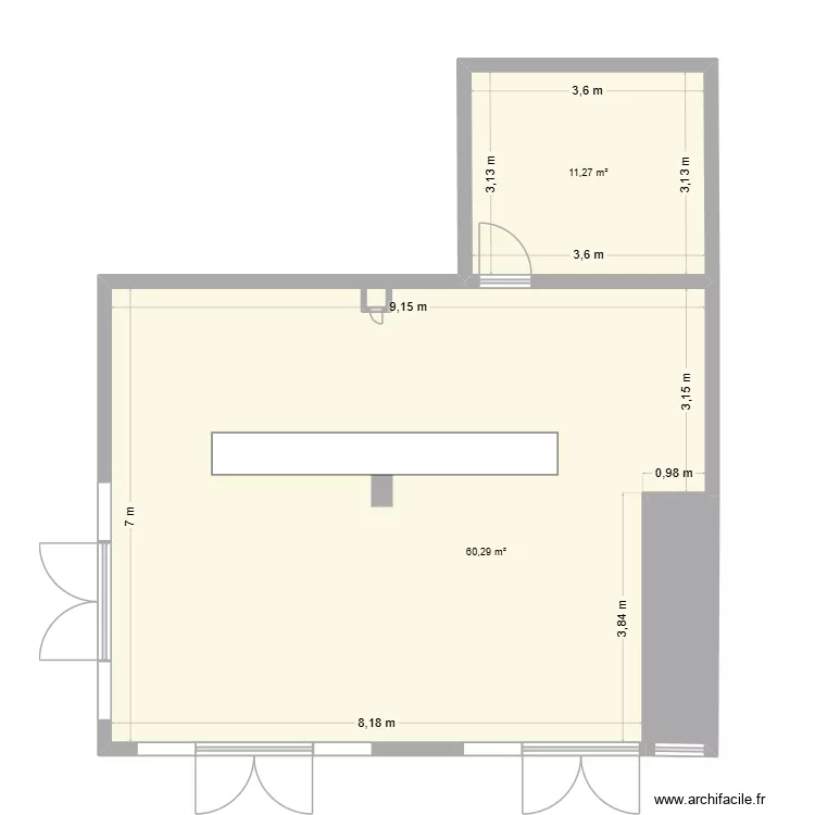 Bureaux Grimaud. Plan de 3  et 75 m²