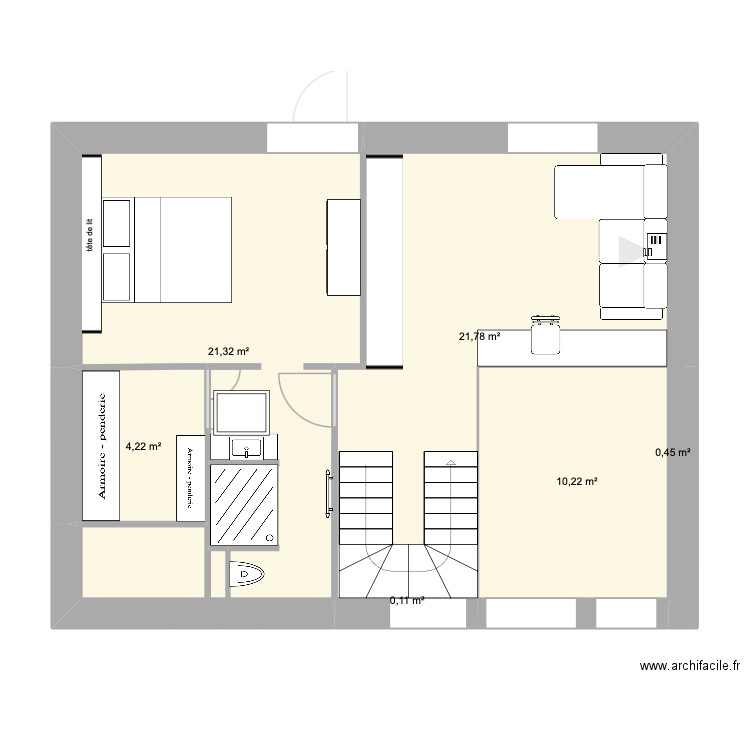 Chalet. Plan de 18 pièces et 167 m2