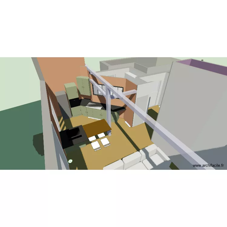 Maison THISE V6 sans mur v2. Plan de 12 et 182 m² Maison THISE V6 sans mur v2. Plan de 12 et 182 m²
