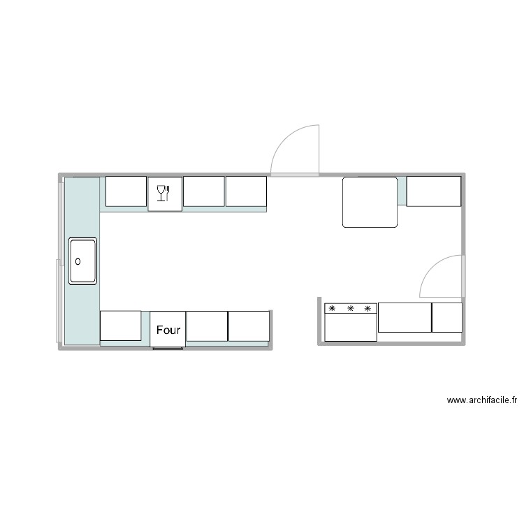 Cocina Muebles. Plan de 0 pièce et 0 m2