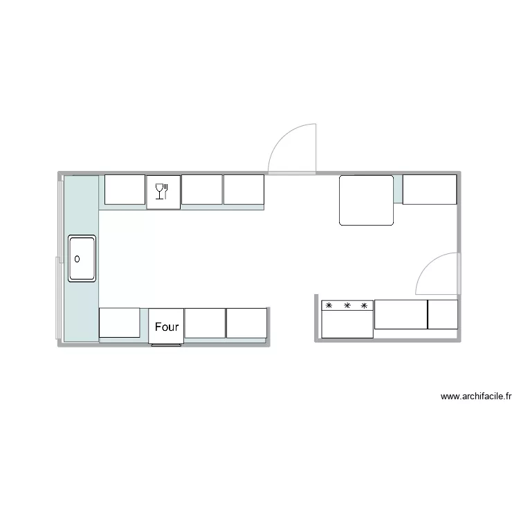 Cocina Muebles. Plan de 