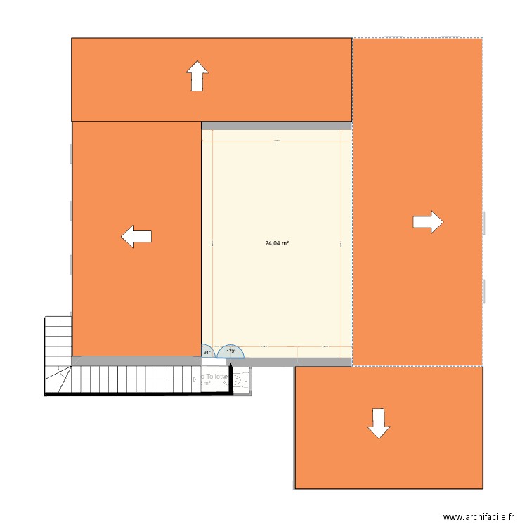 RDC. Plan de 17 pièces et 190 m2