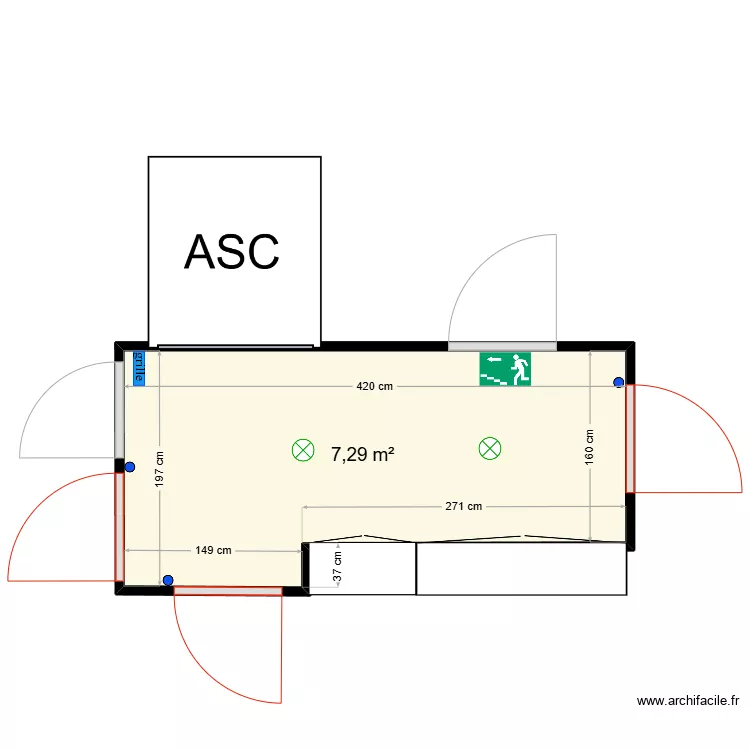 Palier BAT C-12 R+5. Plan de 