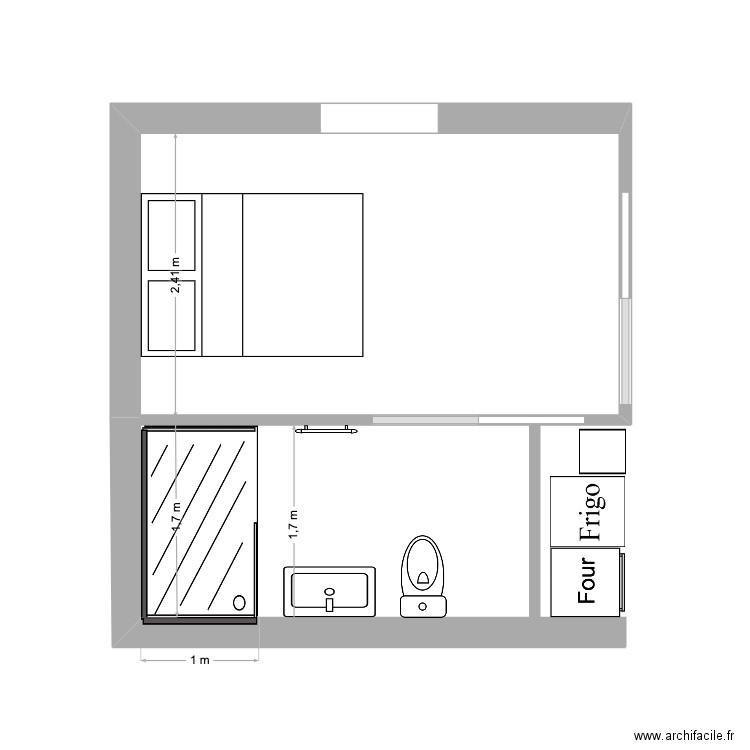 Chambre du bas. Plan de 0 pièce et 0 m2