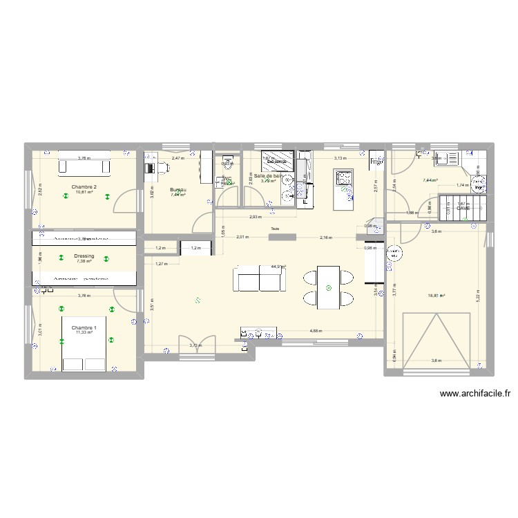 maison ballan repere elec. Plan de 0 pièce et 0 m2