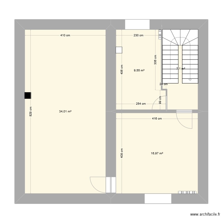 ETAGE CHARENTAY ORIGINAL. Plan de 4 pièces et 68 m2