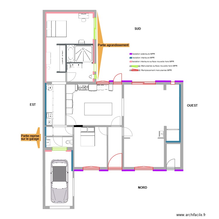 Plan apres travaux. Plan de 0 pièce et 0 m2