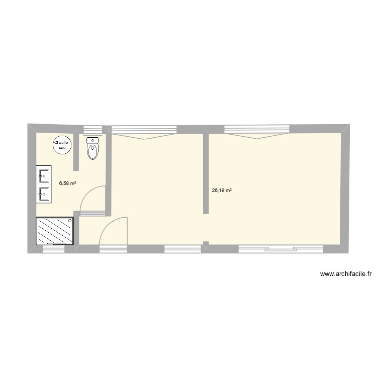 cottage. Plan de 0 pièce et 0 m2