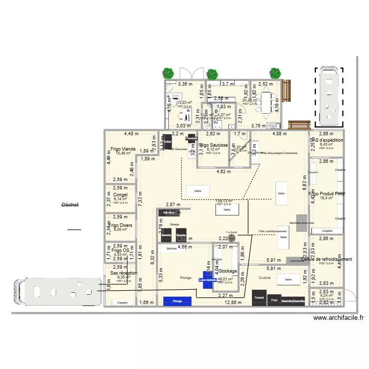 Plan Batiment DDPP Circuit Déchet. Plan de Plan Batiment DDPP Circuit Déchet. Plan de