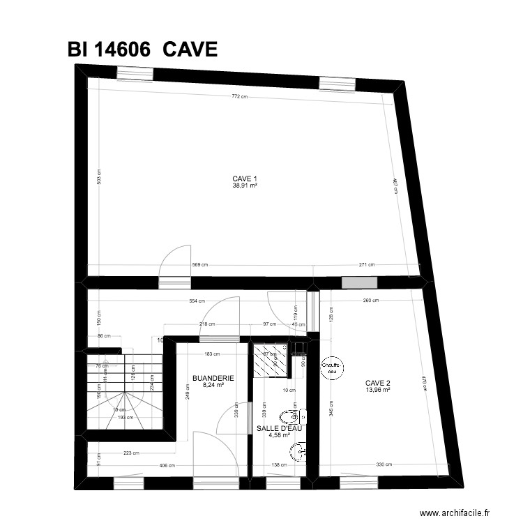 BI 14606. Plan de 29 pièces et 433 m2