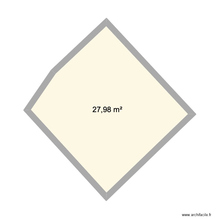 Plan vierge 1. Plan de 1 pièce et 28 m2