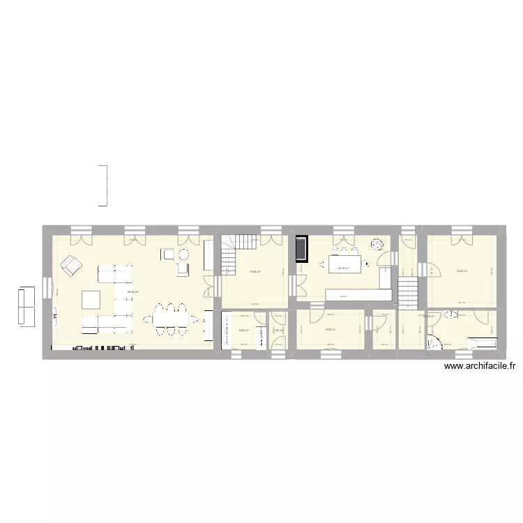 POUILLE   RDC  PROJET 3   . Plan de 