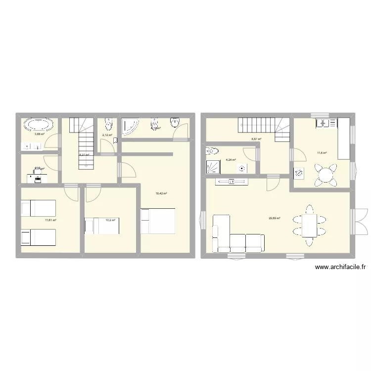IR projet 60m². Plan de IR projet 60m². Plan de