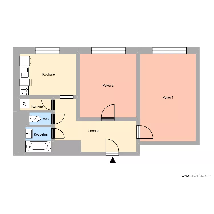 Na Široké 2383, byt 2. Plan de 13 et 180 m² Na Široké 2383, byt 2. Plan de 13 et 180 m²