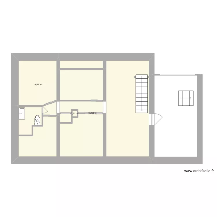 maison étage. Plan de 3 et 55 m² maison étage. Plan de 3 et 55 m²