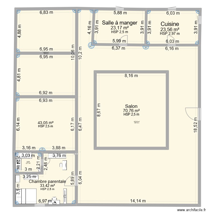 Mamaison. Plan de 8 pièces et 536 m2