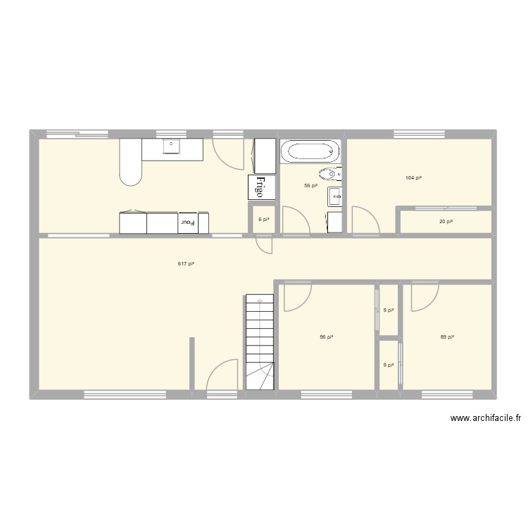 maison 3 chambres. Plan de 9 pièces et 94 m2