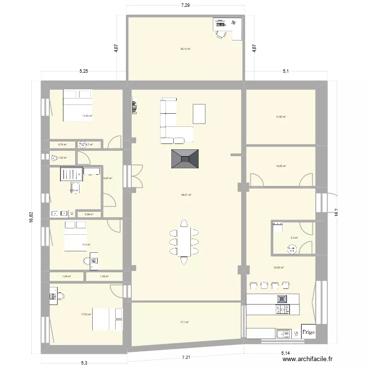 MAISON DERNIER PLAN BASE. Plan de 18 et 267 m² MAISON DERNIER PLAN BASE. Plan de 18 et 267 m²