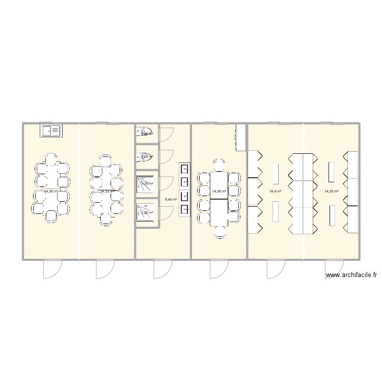 AB CONSTRUCTION - CHANTIER TREVOUX . Plan de 10 pièces et 86 m2