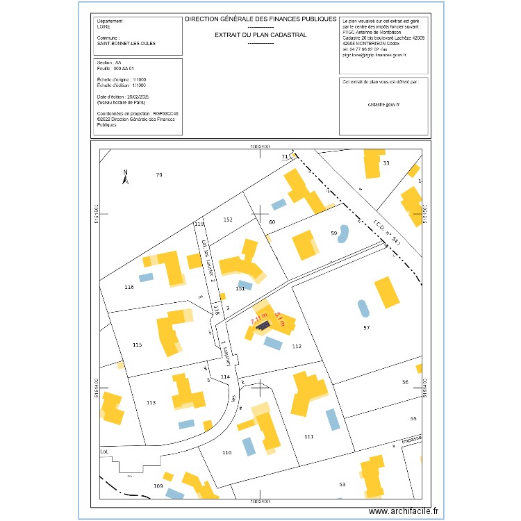 GUILLAUMOND. Plan de 0 pièce et 0 m2