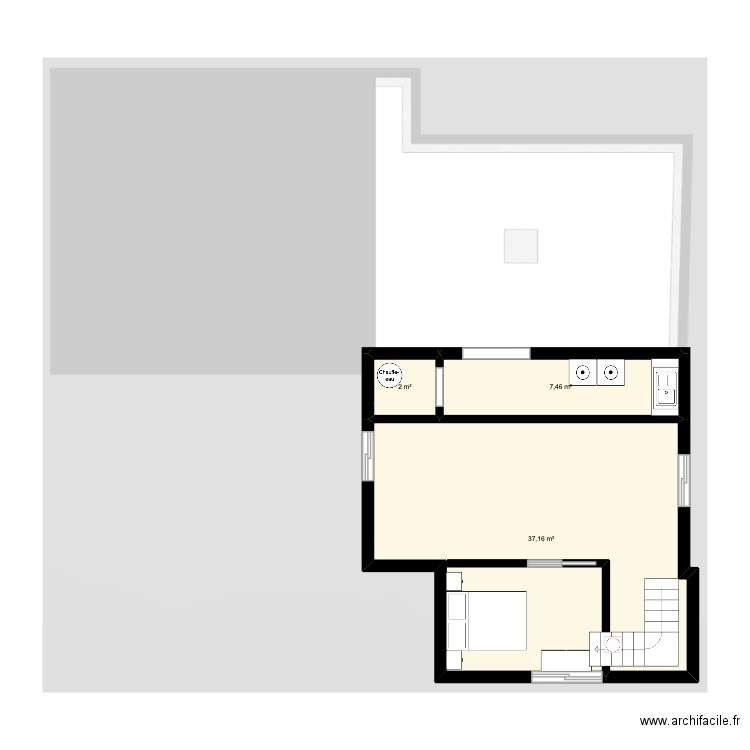 freliss. Plan de 3 pièces et 47 m2