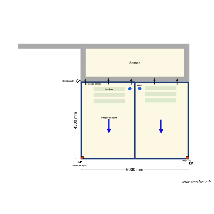 Frederico Ferreira. Plan de 3  et 33 m²