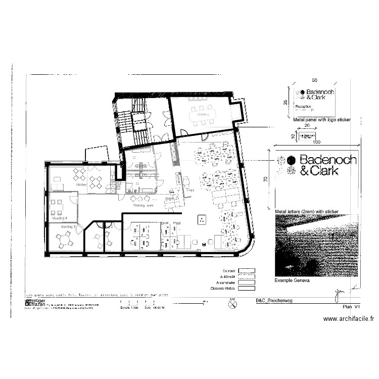 Zurich Bleicherweg - LHH/Akkodis. Plan de 3 pièces et 339 m2