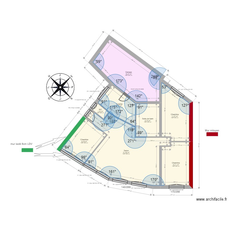 ML24003398  - GRANDET. Plan de 9 pièces et 195 m2