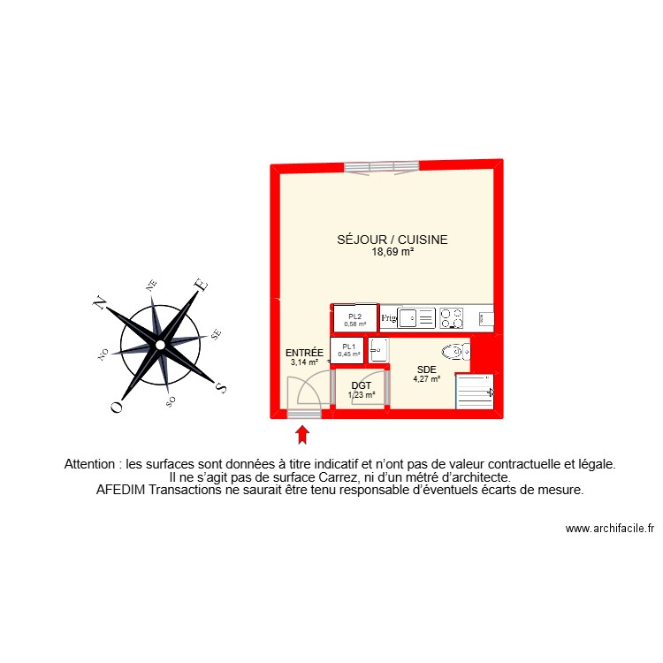 BI30147. Plan de 8 pièces et 36 m2