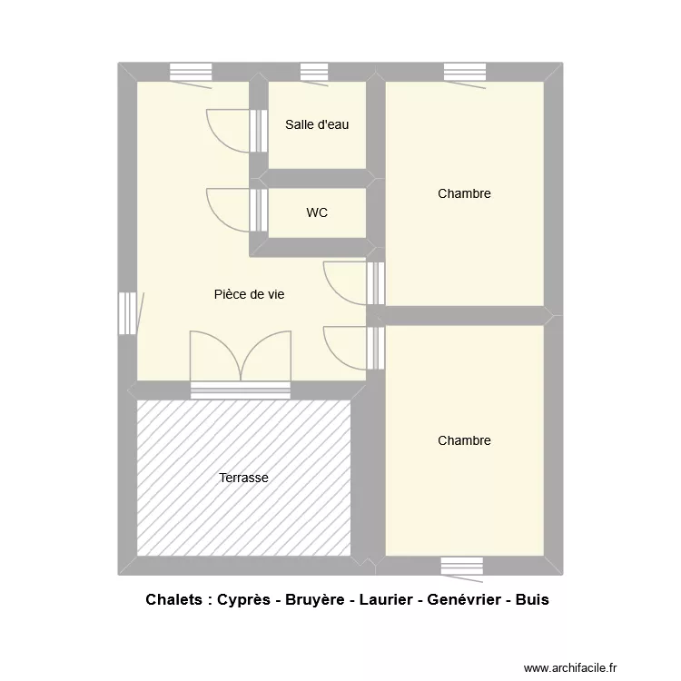 Plans GR1376 1377 1378 1379 1380. Plan de 6  et 33 m²