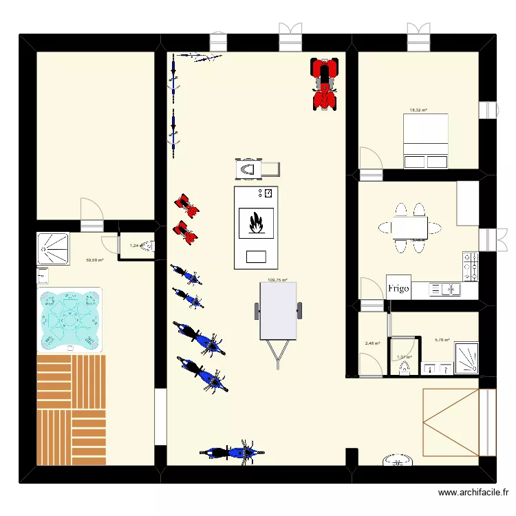 Sous sol Maison Familliale. Plan de Sous sol Maison Familliale. Plan de
