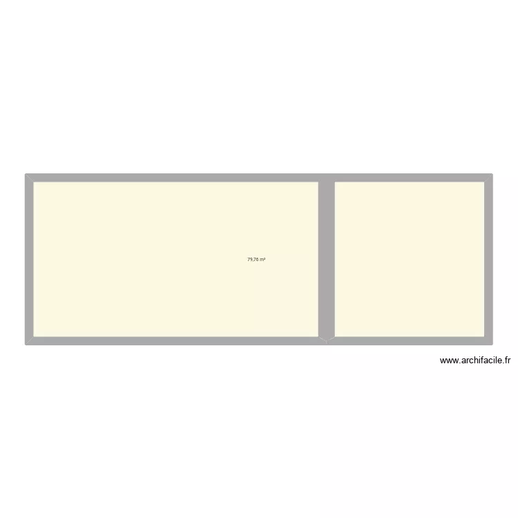 Maison. Plan de 1 Pièce et 80 m² Maison. Plan de 1 Pièce et 80 m²